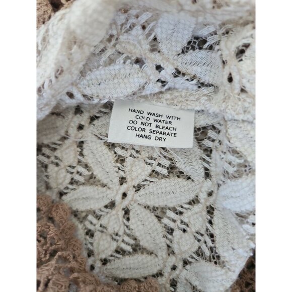 Y2k Nicole Marie Crochet Lace Mini Dress SZ Small Boho Coastal Cowgirl Beachy - Picture 5 of 8